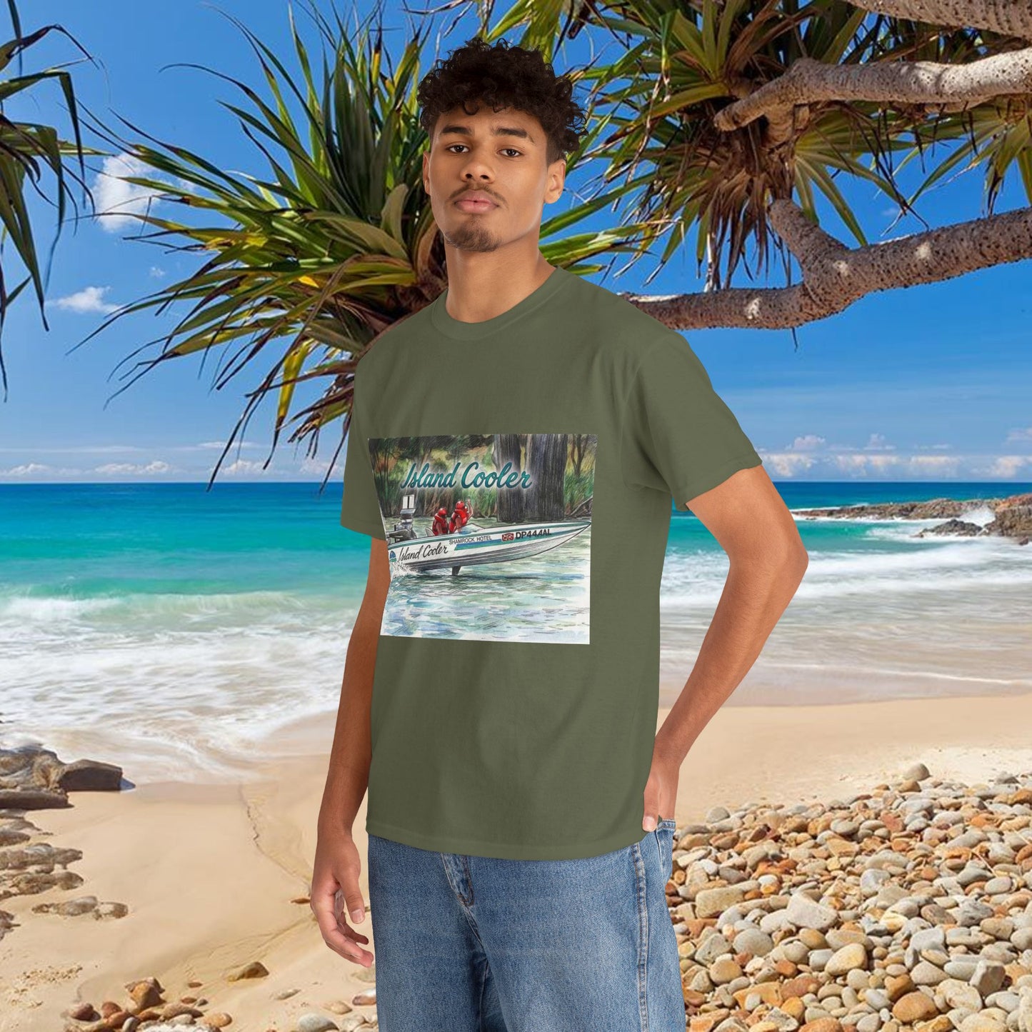 ISLAND 🏝️ COOLER Australian Water Ski Racing Tribute Range T-shirt Celebrates the Original Kings of the Murray
