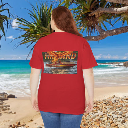 FIREBIRD Australian Water Ski Racing Tribute T-shirt celebrating a favourite of the sport globally for multiple decades and Championships