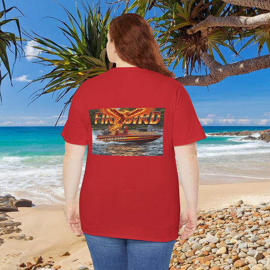 FIREBIRD Australian Water Ski Racing Tribute T-shirt celebrating a favourite of the sport globally for multiple decades and Championships