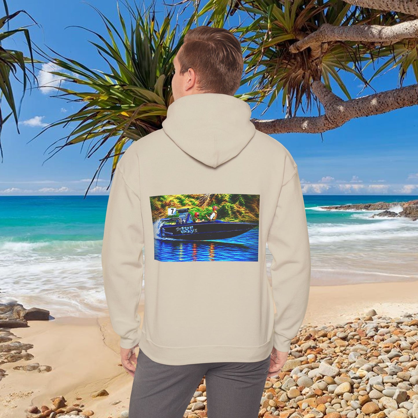 The Tribute Range - THE AXE -  Australian Water Ski Racing Hoodie. Bad Lad Oz has paid homage to the iconic THE AXE with our Tribute Collection