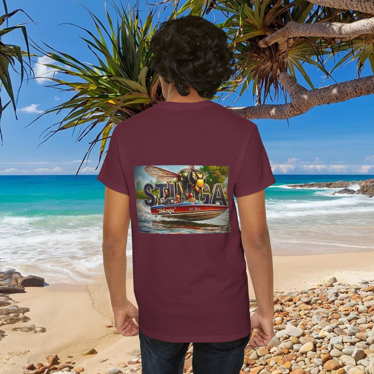 STINGA Australian Water Ski Racing Tribute T-shirt celebrating the incredible success of the Connelly known as a LEGEND in ski racing