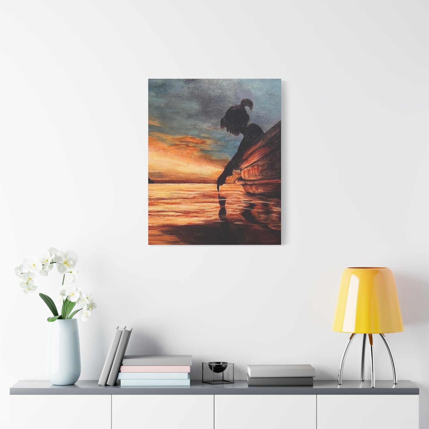Hand Painted Canvas Wall Art Print - Reflection