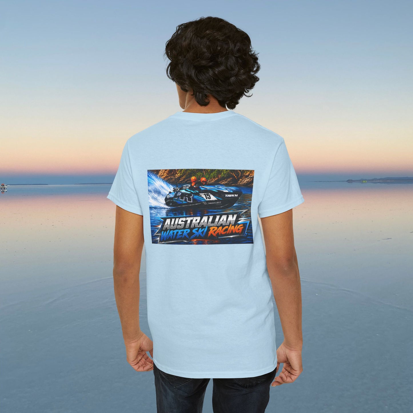 TR Australian Water Ski Racing Tribute Tee featuring the Champion Team