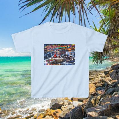 Gods Gift Kids Tribute Tshirt design is colourful and bright with some old school cool from Bad Lad Oz  A great unisex idea