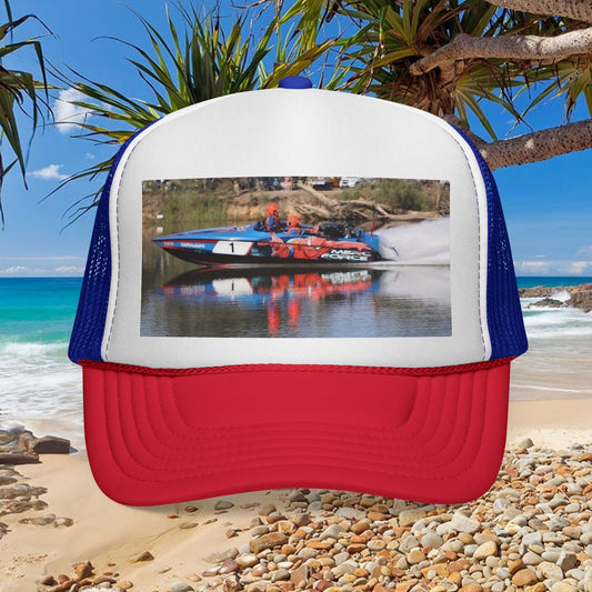 🇦🇺 Australian Water Ski Racing tribute with this cool 😎 Trucker Cap - MERC FORCE. Bad Lad Oz is paying homage to the speed demon itself in this Collection