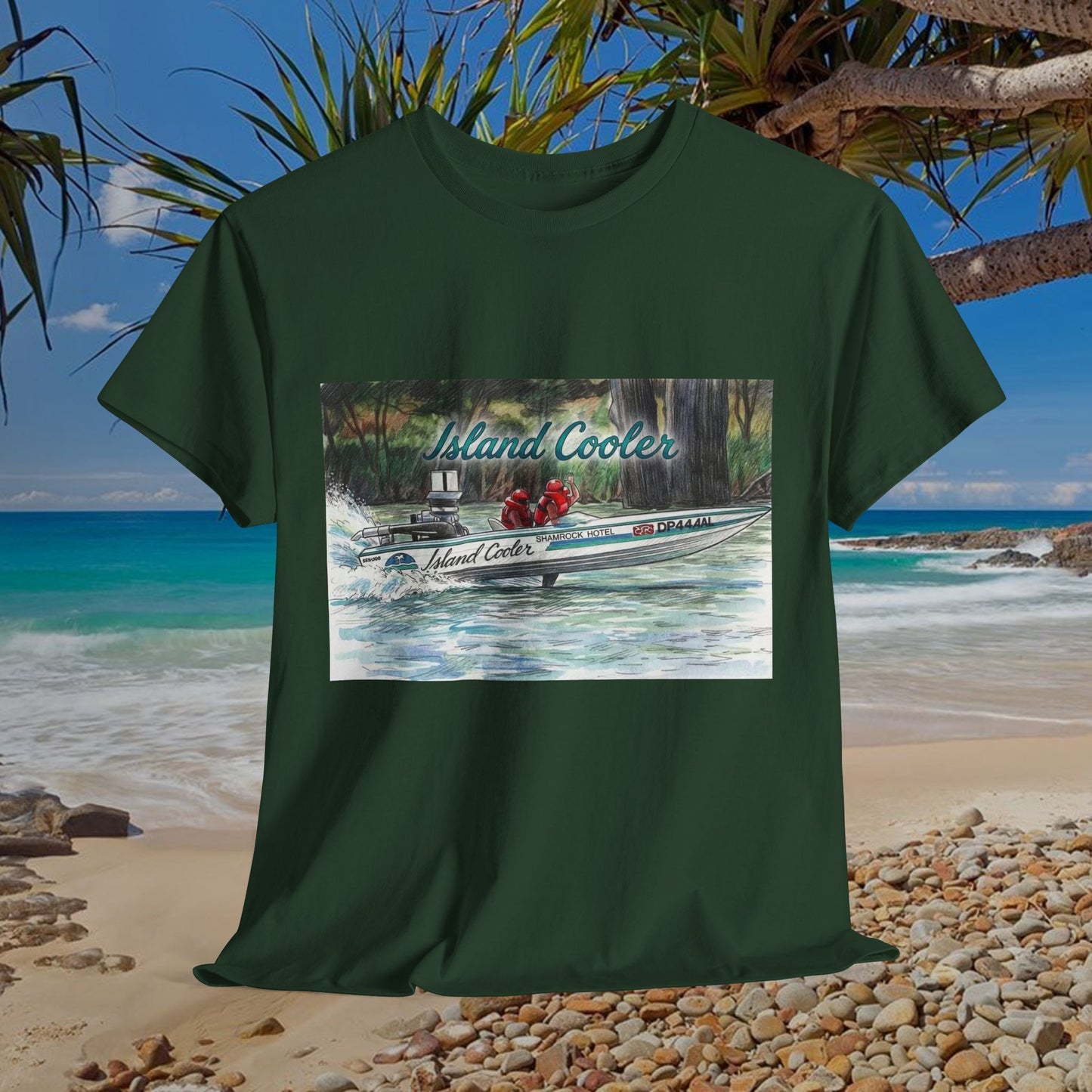 ISLAND 🏝️ COOLER Australian Water Ski Racing Tribute Range T-shirt Celebrates the Original Kings of the Murray