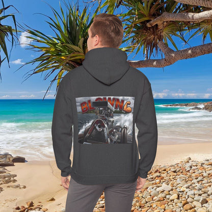 MIRAGE BLOWN MOTOR design from the Bad Lad Oz Ski Racing Tribute Collection Hoodies