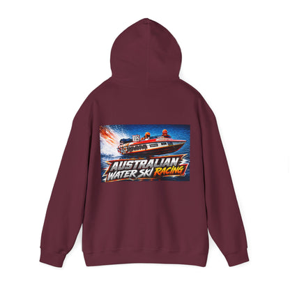 Australian Water Ski Racing Old School legend SHOWDOWN, is featured on this Bad Lad Tribute hoodie sweatshirt