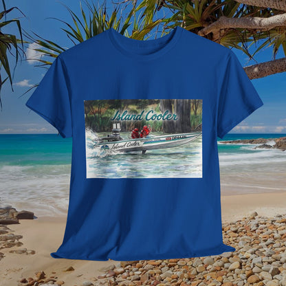 ISLAND 🏝️ COOLER Australian Water Ski Racing Tribute Range T-shirt Celebrates the Original Kings of the Murray