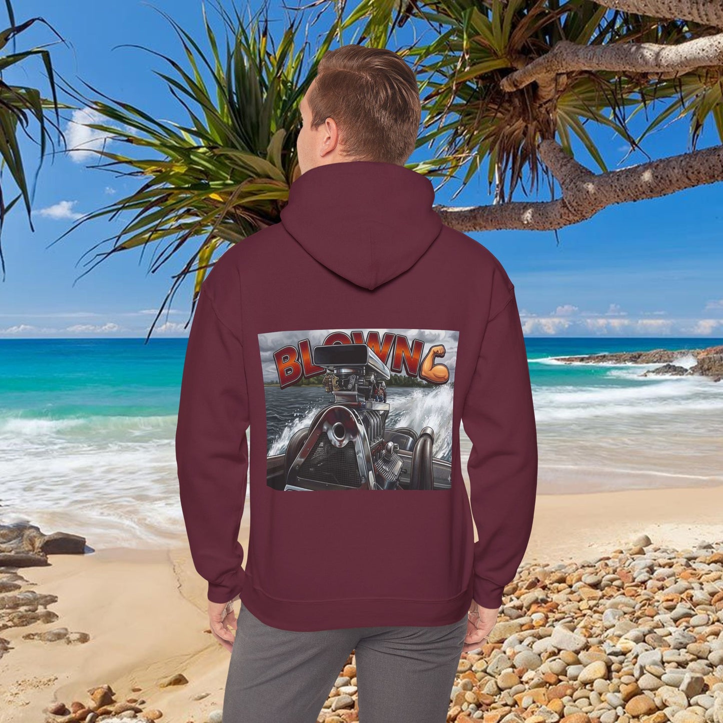MIRAGE BLOWN MOTOR design from the Bad Lad Oz Ski Racing Tribute Collection Hoodies