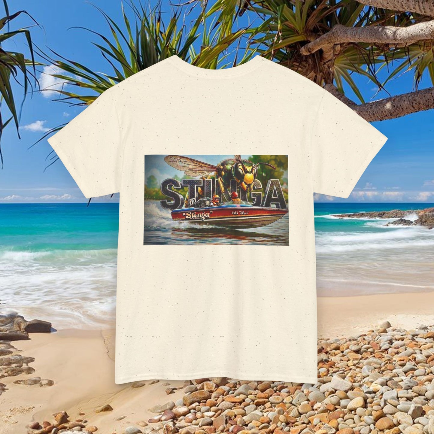STINGA Australian Water Ski Racing Tribute T-shirt celebrating the incredible success of the Connelly known as a LEGEND in ski racing