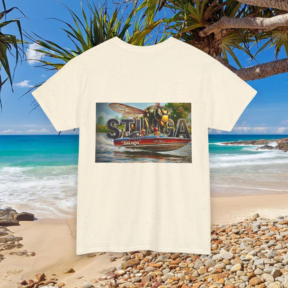 STINGA Australian Water Ski Racing Tribute T-shirt celebrating the incredible success of the Connelly known as simply LEGEND in ski racing