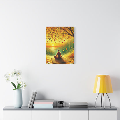 Hand Painted Canvas Wall Art Print - Meditation