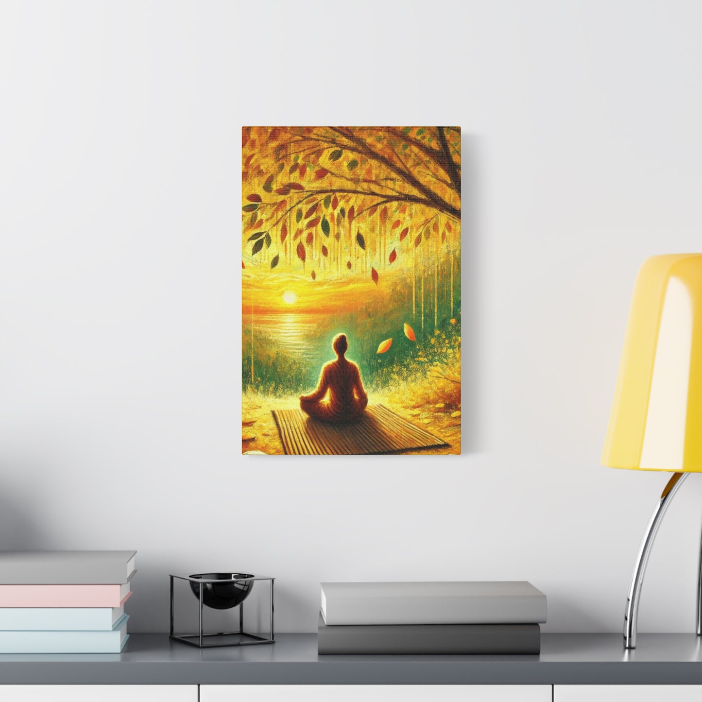 Hand Painted Canvas Wall Art Print - Meditation