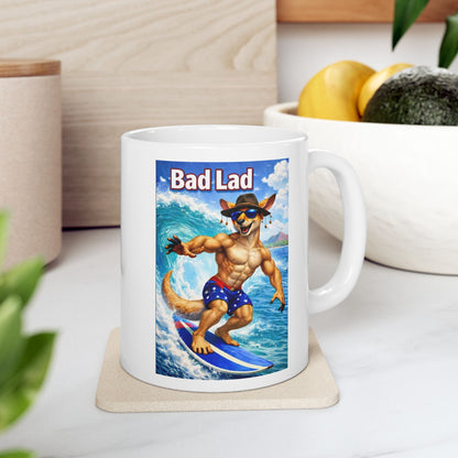 Bad Lad Action Roo Collection - Surfing Roo Coffee Mug