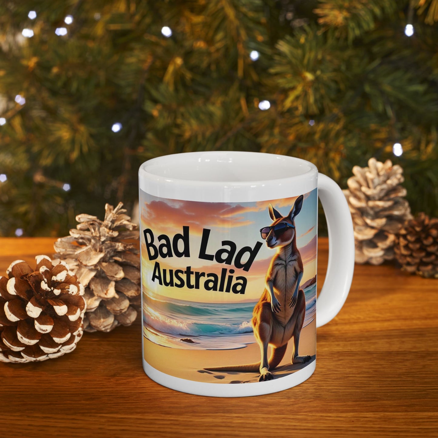 Bad Lad Oz Kangaroo Wave Mug
