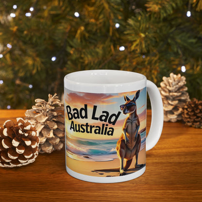 Bad Lad Oz Kangaroo Wave Mug